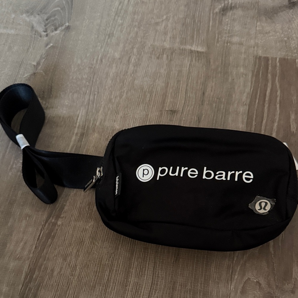 Pure Barre x Lululemon Black Belt Bag